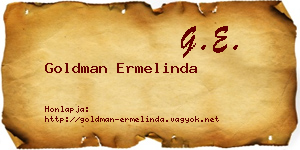 Goldman Ermelinda névjegykártya